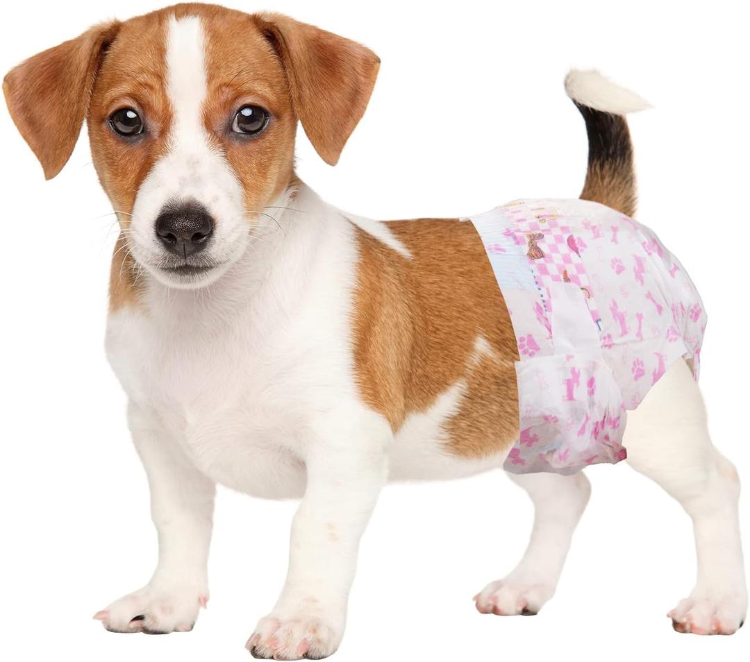 Dono Disposable Dog Diapers Female, Super Absorbent Doggie Diaper, Rapid-Dry Gel Technology Puppy Diapers, Leak-Proof Fit for Doggy Cat in Heat, Excitable Urination, Incontinence, Small (Small (39 count))