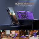 Goodon for iPhone 13 Pro Case with Sliding Camera Cover + Screen Protector - Metal Magnetic Kickstand - Military-Grade Shockproof Matte Protective Phone Cover 6.1" for Women Girls - Purple