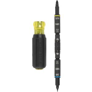 Klein Tools 32527HD KNECT 11-in-1 HVAC Multi-Bit Screwdriver / Nut Driver, Impact Rated with Phillips, Slotted, Square, and Schrader Bits
