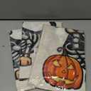 3 x Halloween Trick or Treat Garden Flag Ghost Dog 12x18 Inch Small Double Sided Burlap Welcome Yard Dachshund Skeleton Outside Decorations DF342