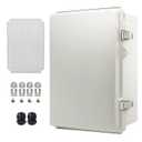 Outdoor Waterproof Electrical Box Junction Box Weatherproof IP67 ABS Plastic Enclosure Switch Router Project Box Electronics Enclosure with Mounting Plate Wall Bracket Grey 11.4"x7.5"x5.5"