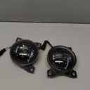 Blcak 12V LED Fog Lights Compatible with Peterbilt 579 587 Kenworth T660 2013-2021 Pair Front Fog Lights Assembly Replacement LH&RH Side (Black)