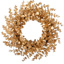 Briful 20 inches Gold Eucalyptus Wreath Christmas Front Door Wreath for Home Room Office Wall Kitchen Mantle Indoor/Outdoor Xmas Decoration