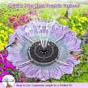 SZMP 3.5W Solar Fountain for Bird Bath with 2000mAh Battery & 3D Color Changing LED Light, Anti-Drift Fixer & 8 Nozzles, Solar Powered Water Fountain Kit for Garden, Patio, Pond