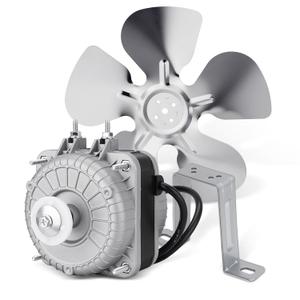 YZF10-20 Fan Motor AC 120V 10/55W 0.8A 60Hz 1550RPM, Fit for Refrigeration Equipment, Freezer, Radiator, Evaporator, Small Ventilation Equipment, Includes Base and 9in Fan Blade, Replace # APFM-101E