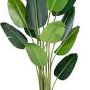 Artificial Bird of Paradise Plant 6Ft Fake Tropical Palm Tree with 13Trunks Faux Banana Leaf Trees in Pot for Home Indoor Outdoor Office Modern Decor Housewarming Gift