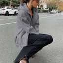 PRETTYGARDEN Women's 2026 Zip Up Y2K Hoodies Casual Long Sleeve Sweatshirts Fall Spring Track Jackets with Pockets (Gray, M)