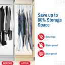 Hanging Vacuum Storage Bags for Clothes & Coats  8 Pack (4 Small & 4 Large) Vacuum Seal Garment Bags for Hanging Storage  Space Saving Compression Bags for Clothing, Jackets  Transparent