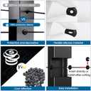 Muzata 250 Pack Black Cable Railing Rubber Grommets ONLY for Level 1/8" 5/32" Wire Rope Protector Sleeves Deck Cable Railing Hardware Kit Metal Posts CB29