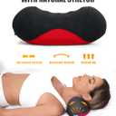 Bespilow Cervical Neck Pillow for Pain Relief, Dual-Layer Memory Foam Orthopedic Contour Pillow for Office,Travel, Ergonomic Neck Support for Back Sleepers,Cooling Breathable Case (US Design Patented)