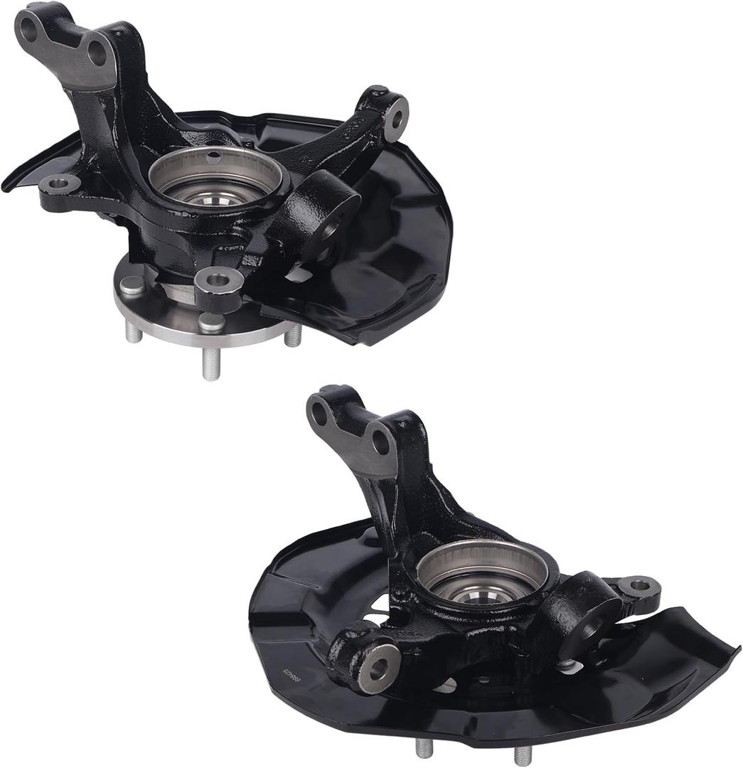 PAROD 698425 698424 FWD Front Steering Knuckle Assembly & Wheel Hub Bearing Fit for Toyota Sienna 2004-2010, Passenger and Drive Side