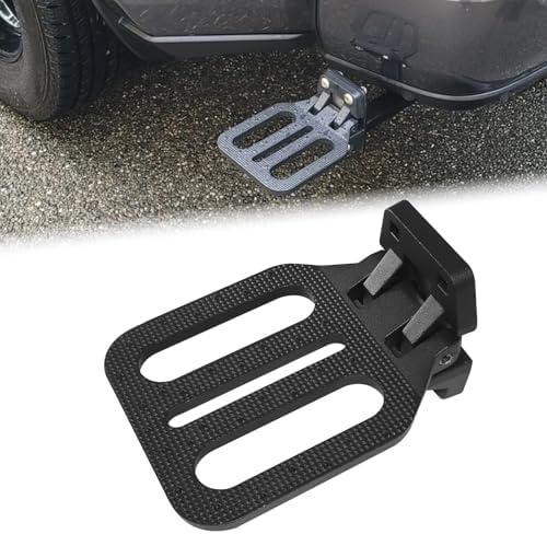 DEWHONETE Large Folding Step Compatible with RV Truck Camper Trailer Bus Large Foldable Fold Down Step Black