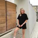 MARZXIN Women 2 Piece Shorts Set 2026 Casual Summer Cruise Outfits Ribbed Loose Short Sleeve Pocket Matching Lounge Sets (Black, M)