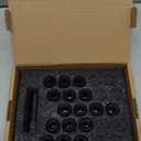 ATV M12x1.5 Spline Lug Nuts, 16pcs 12x1.5 Lug Nuts Black with 1 Socket Key,12mmx1.5 Closed End Locking Lug Nuts for Polaris Ranger RZR Honda Can-Am Pioneer Maverick X3 Talon Outlander Civic