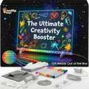 Nutty Toys Magic LED Drawing Board - 10 Light Up Modes - XL 16" Dry Erase Glow Note Doodle Pad - Pens, Adapter & Accessories incl.Top Birthday & Valentines Day Gift 2026 for Kids, Girls, Boys & Teens