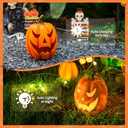 Light Up Halloween Pumpkin Decor Jack-O-Lantern Solar Outdoor Pumpkin Lights Halloween Decorations for Porch Yard Garden Lawn Patio,Scary Face Pumpkin