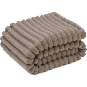 Bedsure GentleSoft Light Brown Fleece Blanket for Couch - Cozy Soft Blankets for Women, Cute Small Throws for Girls, 60x80 Inches