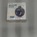 EBODA Bluetooth Shower Speaker, Portable Bluetooth Speakers, IP67 Waterproof Wireless Speaker with LED Light, Floating, 2000mAh, True Wireless Stereo for Kayak, Beach, Gifts for unisex - Black