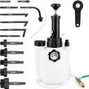 Ojtrtdr 3L Transmission Fluid Transfer Pump, Transmission Fluid Pump Kit, Fluid Transfer Pump with 13 ATF Adapters, Automotive Transmission Oil Change Tool, Suitable for Cars, Trucks, SUV