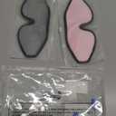 2 Pieces 3D Sleep Mask for Kids Memory Foam Contoured Eye Mask, Travel Sleep Eye Cover with Adjustable Strap, 3D Blindfolds(Pink and Grey)