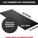 Workbench Mat 22X48 Inches, EVA Rubber Work Mat, Protect Your Work Bench Top, Heavy Duty Pad for Tool Box Top, Table, Tool Station, Rolling Cabinet Cart Cover Liner Matt, 48"X22" 5mm Thick