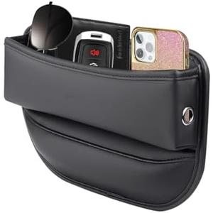 YLXGT Car Seat Gap Filler Organizer and Storages Automotive Accessories Universal for Car SUV Truck Fill The Gap Between Seat and Console Stop Things from Dropping Black 1Pc