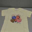 4th of July Toddler Baby Boys Girls T-Shirt Kids American Babe Independence Day Top(Size 110,Beige Amarican Babe)