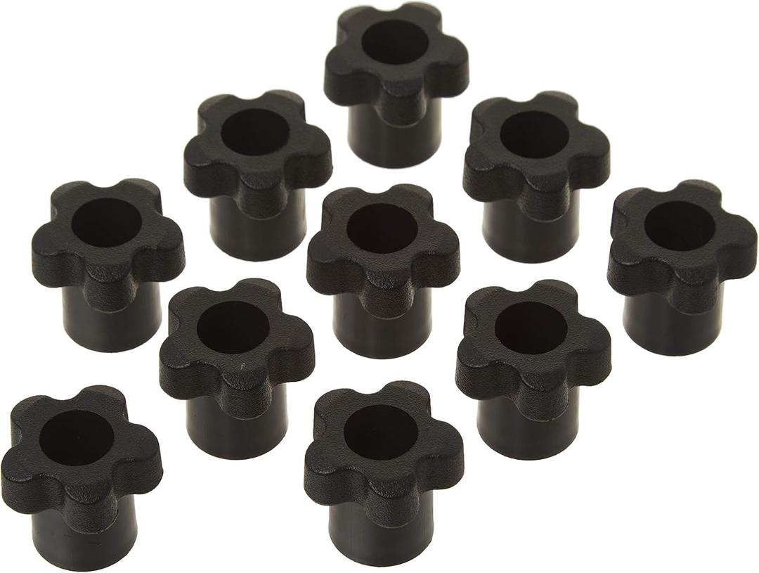 Innovative Components - AN4C----5S2--21 AN4C-5S221 1.38" Star knob thru hole 1/4-20 steel zinc insert black pp (Pack of 10)