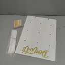 Wooden Donut Wall Display Stand - 9 Doughnut Holder Board for Grow Up Party, Birthday, Wedding, Baby Shower Decorations (White) (11.8x15.7 inch)