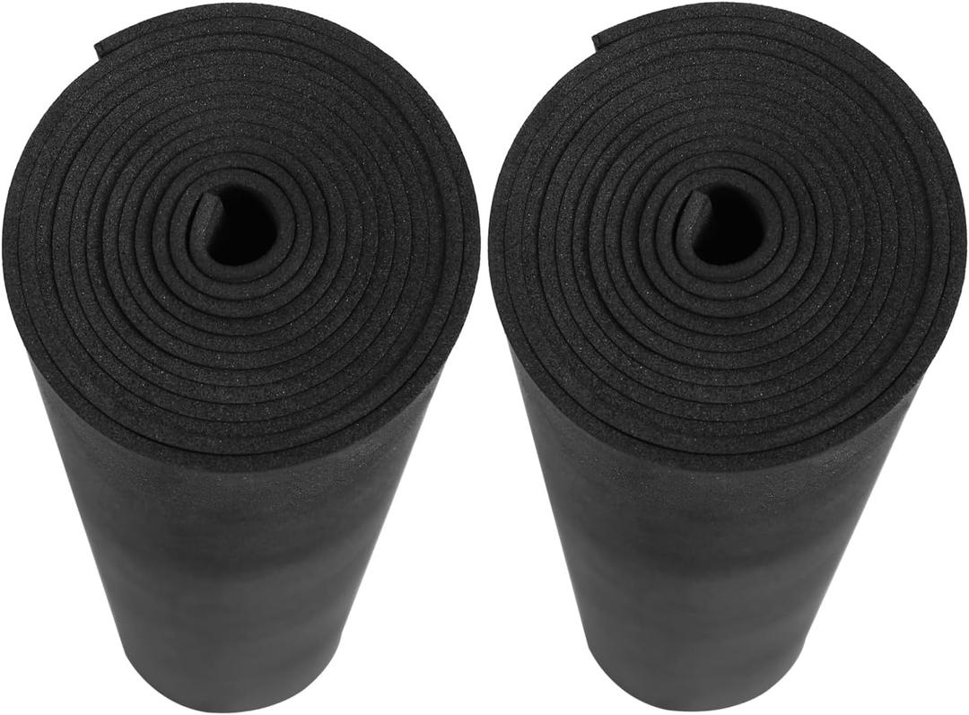 AMZQNART 2Pcs EVA Foam, Cosplay Foam Roll 2mm 39 x 59in (16sqft×2) Suitable for Large Foam Cosplay Modeling, DIY Projects, Crafts, Ultra High Density 90 kg/m3. Black, 2mm-Thick