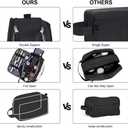 Travel Toiletry Bag for Men Toiletry Bag Dopp Kit Water-resistant Shaving Bag Large Travel Toiletry Organizer Travel Essentials Black