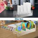 3 x NiHome 2PCS Acrylic Display Stands for Greeting Cards, DIY Crafts, Ziploc Bag Drying, Durable & Stylish Multi-Purpose Racks for Retail or Home Use, Easy to Assemble & Space-Saving Design (Clear)