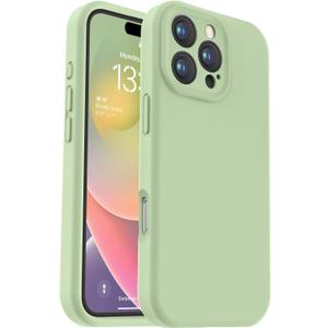 Vooii Compatible with iPhone 16 Pro Max Case, Liquid Silicone Upgrade [Camera Protection] [Soft Anti-Scratch Microfiber Lining] Shockproof Phone Case for iPhone 16 Pro Max 6.9 inch - Matcha