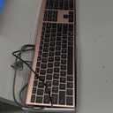 Wireless Keyboard and Mouse, Vssoplor 2.4GHz Rechargeable Compact Quiet Full-Size Keyboard and Mouse Combo with Nano USB Receiver for Windows, Laptop, PC, Notebook-Black and Rose Gold