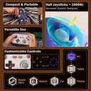 IINE Retro Pocket Game Controller with Hall Effect Joysticks, Switch 1 & 2 Compatible, Wireless Gamepad for Steam Deck, PC, Android, iOS, Customizable D-Pad, Vibration & Motion Control (Grey)