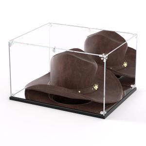 3MM Clear Acrylic Display Case, Cowboy Hat Showcase Boxes(16.5x13x7.9inch)