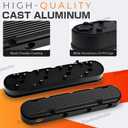 For LS Cast Aluminum Tall Valve Covers & OverCover for LS1 LS2 LS3 LS6 LS7-1Pair Black