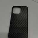 LOPIE Designed for iPhone 15 Pro Max Case Cover, Real Aramid Fiber Hard Cover with Carbon Fiber Finish, Military-Grade Drop Protection, Ultra Light Cover Compatible with Wireless Charging - Black