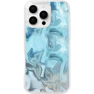 SCORPIFY for iPhone 16 Pro Max Case [Compatible with MagSafe] with Blue Celestial Ripples and Wave Texture, Cute Magnetic Phone Cover Bumper for Women Girls and Men,Shimmer Pattern with Gold Accents
