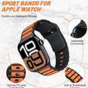 Sport Band for Apple Watch Bands for Men 44mm 45mm 49mm 42mm,Soft Silicone Replacement Strap Wristbands Compatible with iWatch Series 11 10 9 8 7 6 5 4 3/SE 2nd/Ultra 2/3 49 mm