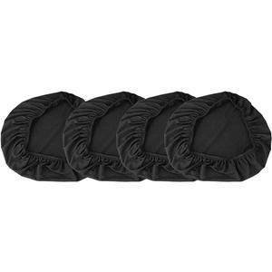 LKXHarleya 4Pcs Universal Chair Slipcover Elastic Dining Room Chair Seat Covers Seat Protector Removable Washable, Black