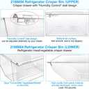[2 Pack] Upgraded 2188656 Fridge Crisper Drawer Humidity Control Drawer UPPER & 2188664 Crisper Bin LOWER for Whirlpool Fridge Crisper Drawer,Kenmore Whirlpool Refrigerator Drawer Replacement Parts