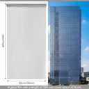 Pushglossy 35.43 Inch X 98.43 ft One Way Window Tint Film Privacy Daytime Reflective Mirror Window Sun Blocking Thermal Insulated Film Heat Control Static Cling Tint Anti UV Home Office (Silver)