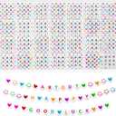 ARTDOT 1400 Pieces Letter Beads for Friendship Bracelets Making Kit, 28 Styles Assortment Jewelry Making Supplies Alphabet Beads Set with Cases Preppy Crafts