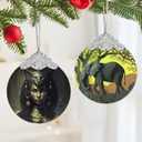 Christmas Ornament, Christmas Decoration, Stained Glass Christmas Tree Ornaments, Christmas Ornaments Clearance, Xmas Gift for Friend Family Coworker - Egyptian Goddess Bastet