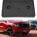 Front License Plate Bracket, Front Bumper License Tag, Black No Drill License Plate Without Screws, Compatible with Dodge Ram 1500 2019-2024, Replace OEM 68274215AE CH1068151
