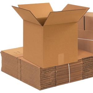 Partners Brand P121212 Corrugated Boxes, 12"L x 12"W x 12"H, Kraft (Pack of 25)