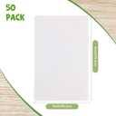 50 Pack Corrugated Cardboard Sheets Flat Hard Cardboard Inserts Back to School Classroom Supplies Flat Squares Separators for Shipping, Mailing, Packing, Art Projects, DIY Crafts(6x 4 Inch,White)