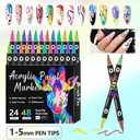 Nail Art Pens 48 Colors Nail Art Pens Set, Nail Art Markers Dual Tip Nail Polish Pens Drawing Painting Pen for Home Salon, Quickly Dry Nail Art Marker Nail DIY Decoration for Women Girls