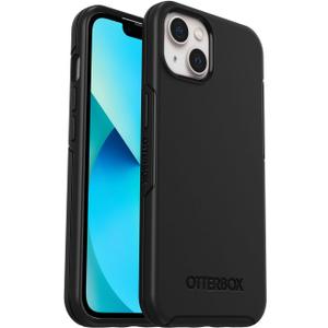 OtterBox iPhone 13 (ONLY) Symmetry Series Case - Black, Ultra-Sleek, Wireless Charging Compatible, Raised Edges Protect Camera & Screen